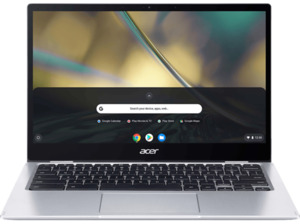 ACER Chromebook Spin 513 (CP513-1H-S6H0) mit Tastaturbeleuchtung, 13,3 Zoll Display Touchscreen, Qualcomm Snapdragon 700 Series Prozessor, 4 GB RAM, 64 eMMC, Adreno™ Onboard Graphics, Pure Silver