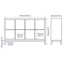 Bild 2 von KALLAX  Regal mit Untergestell, mit 2 Türen/4 Schubladen/weiß 147x94 cm