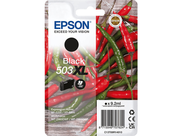 Bild 1 von EPSON 503XL Singlepack Tintenpatrone Schwarz (C13T09R14010)