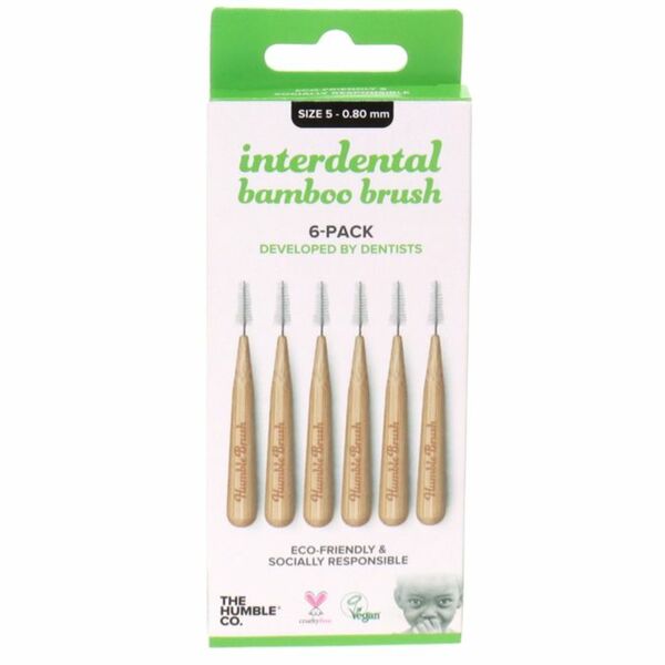 Bild 1 von The Humble Co. Interdentalbürsten Grün (0,80mm), 6er Pack