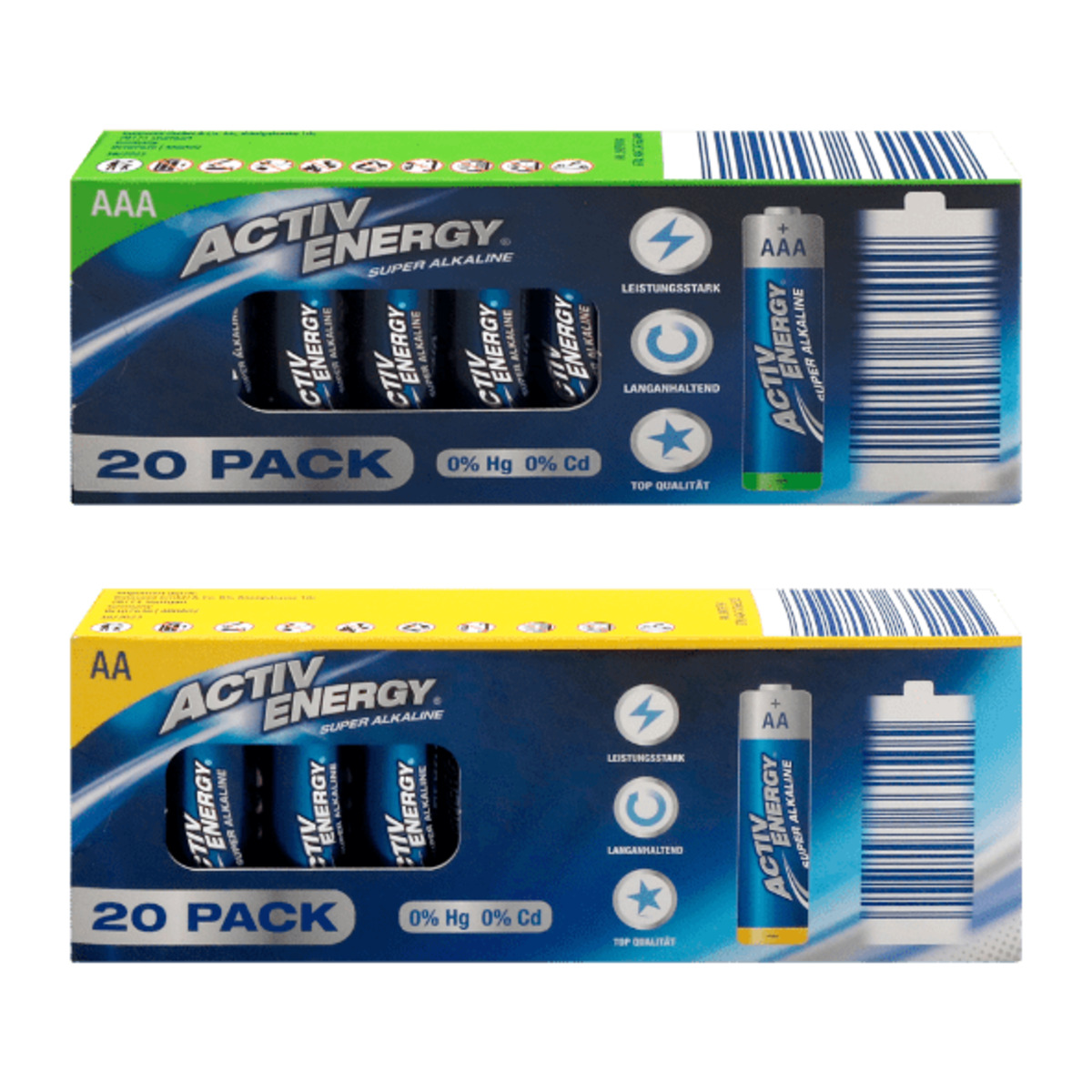 Bild 1 von ACTIV ENERGY 20er-Alkaline-Batterien