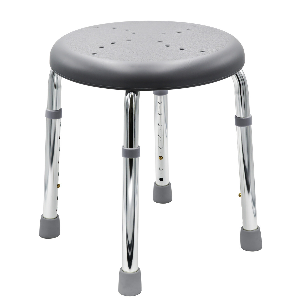 Bild 1 von Ridder Bad-Hocker 'Go' höhenverstellbar zementgrau 39,5 x 37 x 34,4 - 52,2 cm