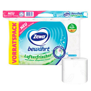 Zewa Toilettenpapier bewährt Lufterfrischer 3-lagig 24 Rollen