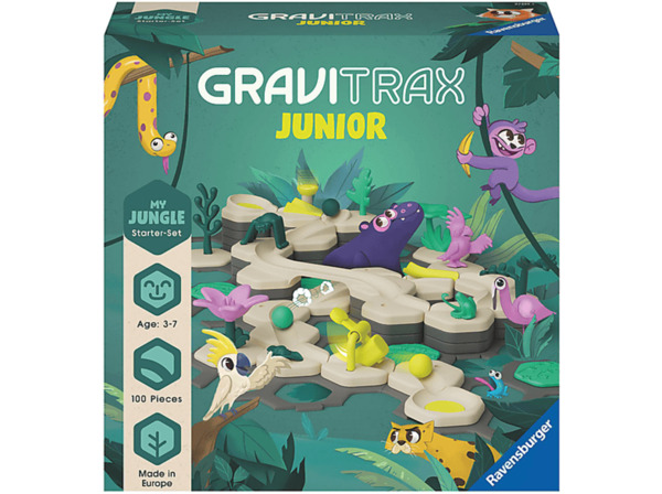 Bild 1 von RAVENSBURGER GraviTrax Junior Starter-Set L Jungle Kugelbahnsystem Mehrfarbig