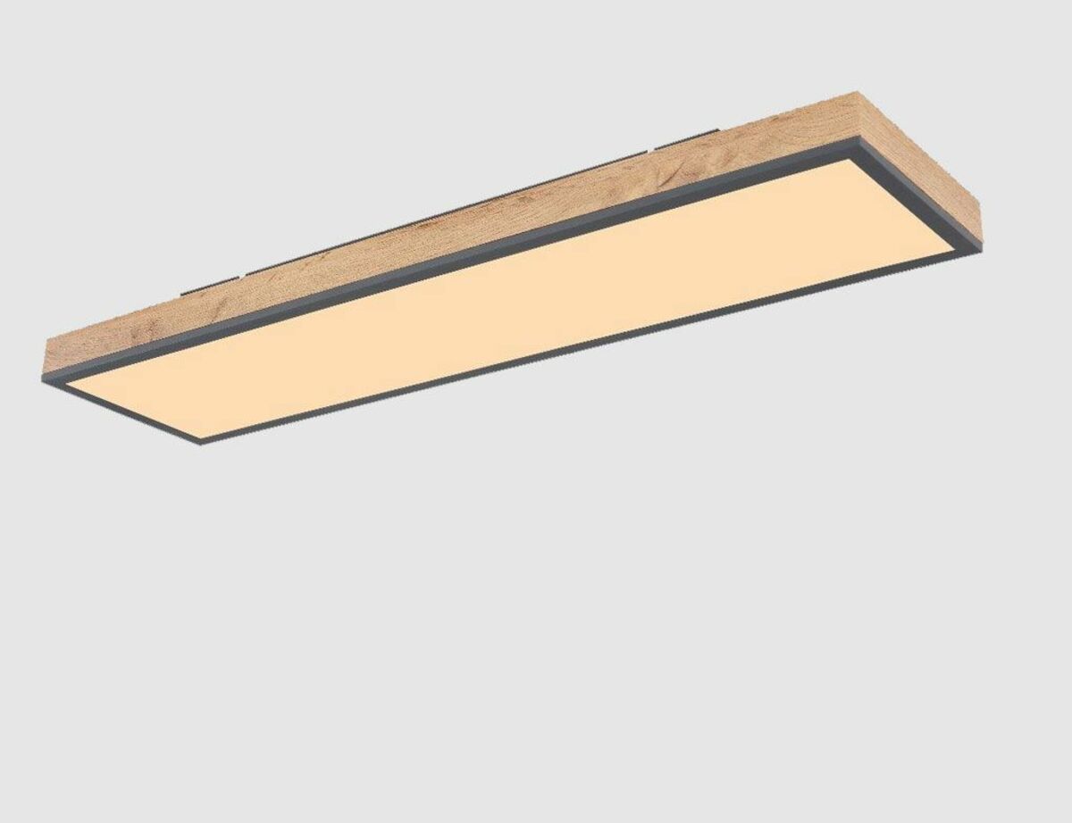 Bild 1 von Deckenleuchte LED Alu Holzoptik