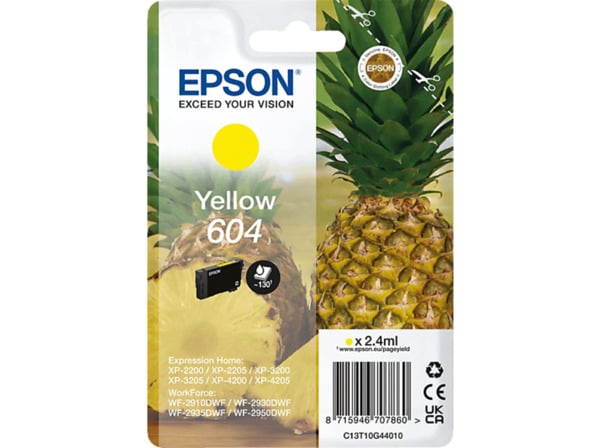 Bild 1 von EPSON 604 Singlepack Tintenpatrone Gelb (C13T10G44010)