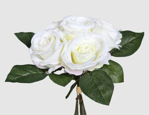 Kunstblume Strauß Rosen Weiß