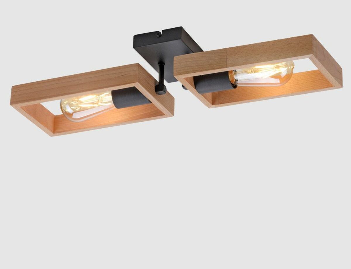 Bild 2 von Deckenleuchte Holzoptik Schwarz