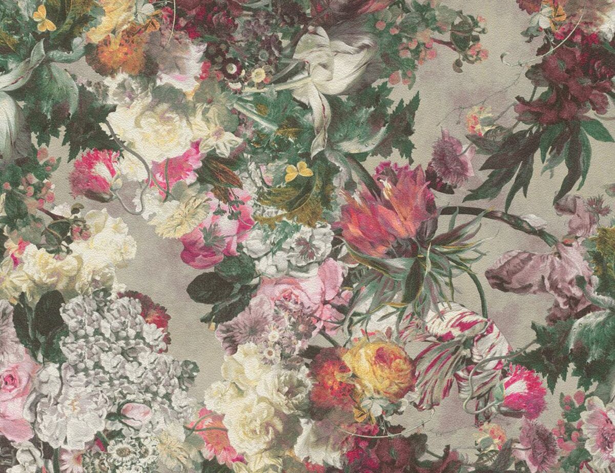 Bild 1 von Papiertapete Blume Bunt