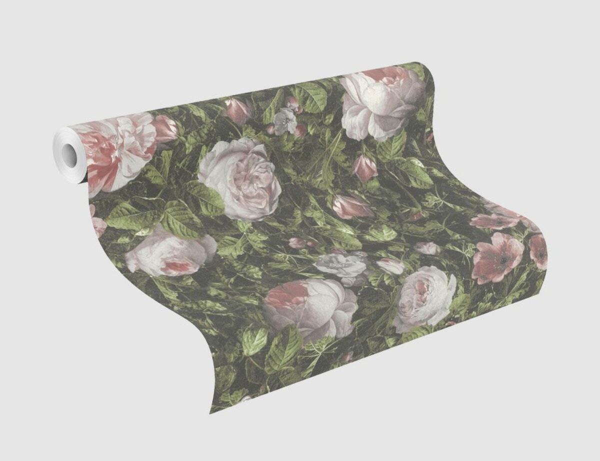 Bild 2 von Papiertapete Blume Rose, Grün