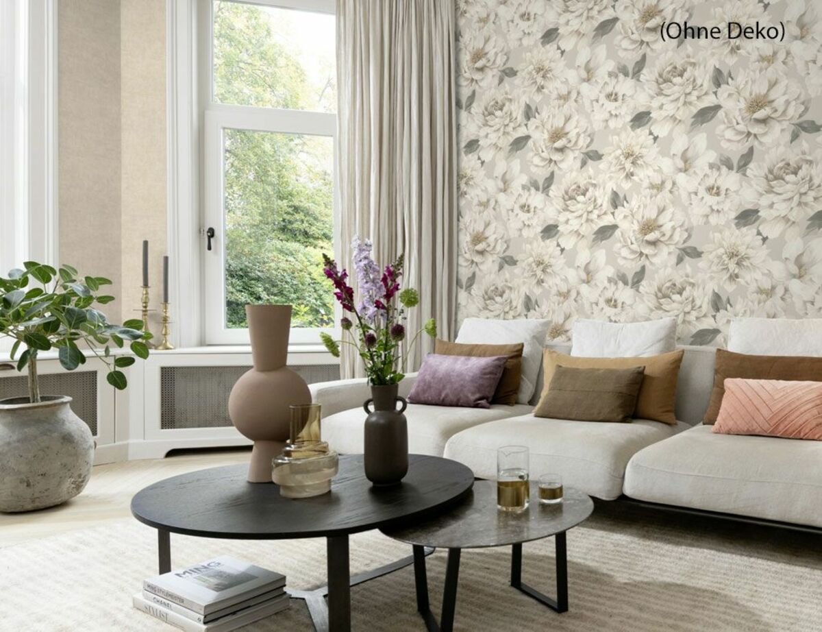 Bild 3 von Papiertapete Uni Beige