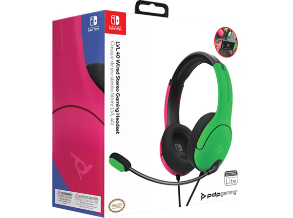 Bild 1 von PDP LLC LVL40, Over-ear Gaming Headset Neon Splat Pink/Grün