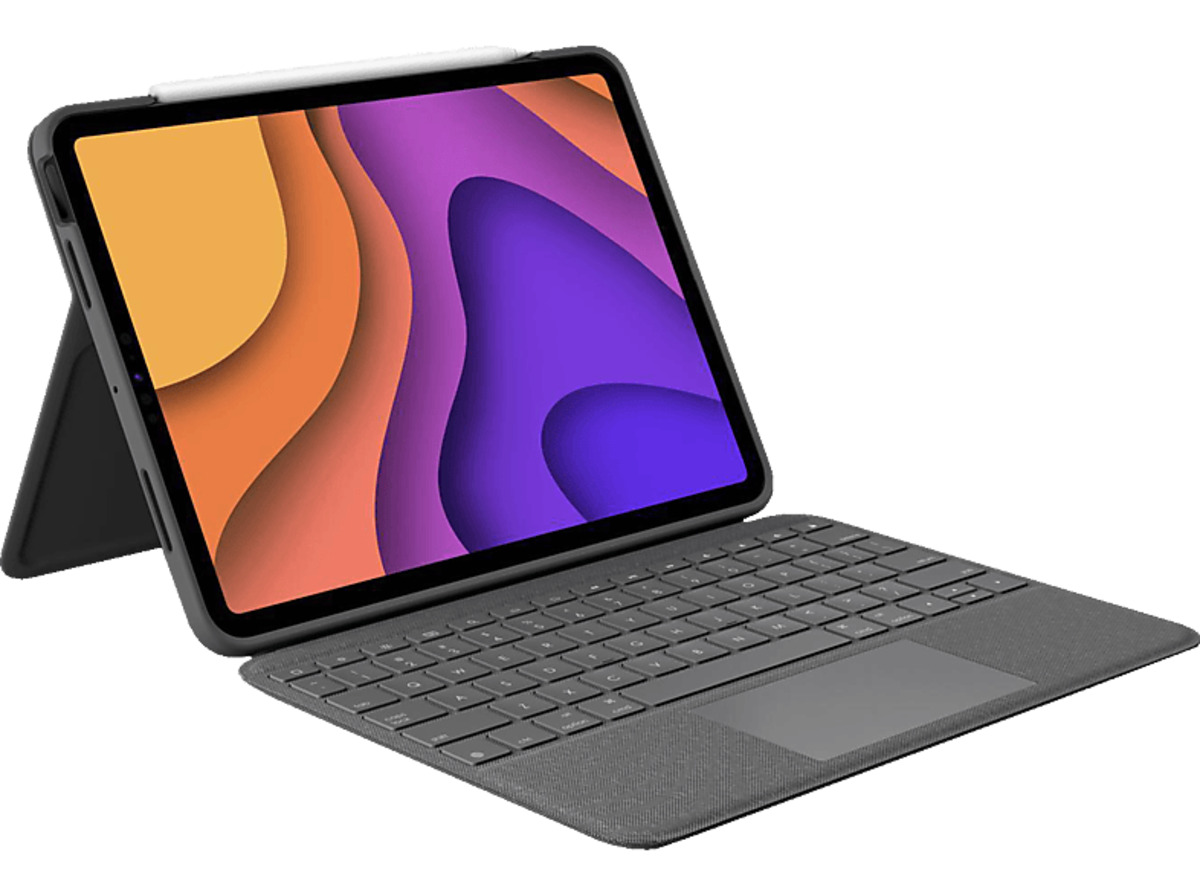 Bild 1 von LOGITECH Folio Touch mit Trackpad und Smart Connector für iPad Air (4. Generation) Keyboard Case Oxford Grey