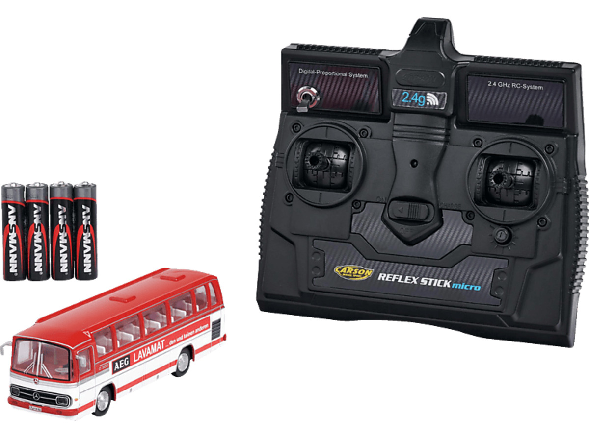 Bild 1 von CARSON 1:87 MB Bus O 302 2.4GHz 100% RTR rot, ferngesteuertes Fahrzeug R/C Spielzeugauto, Rot