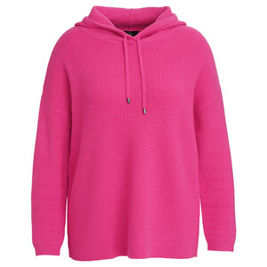 Damen Strickpullover mit Kapuze PINK