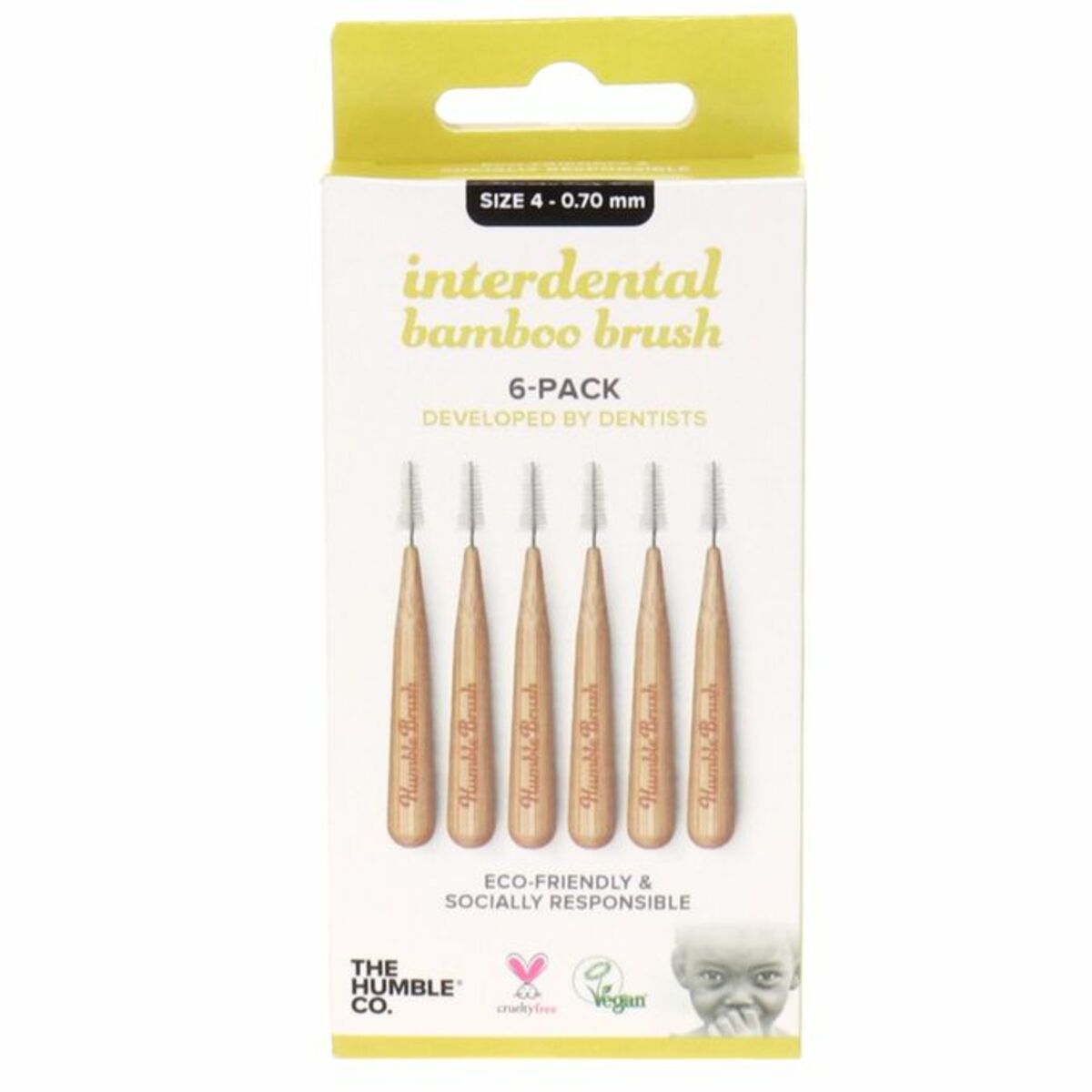Bild 1 von The Humble Co. Interdentalbürsten Gelb (0,70mm), 6er Pack
