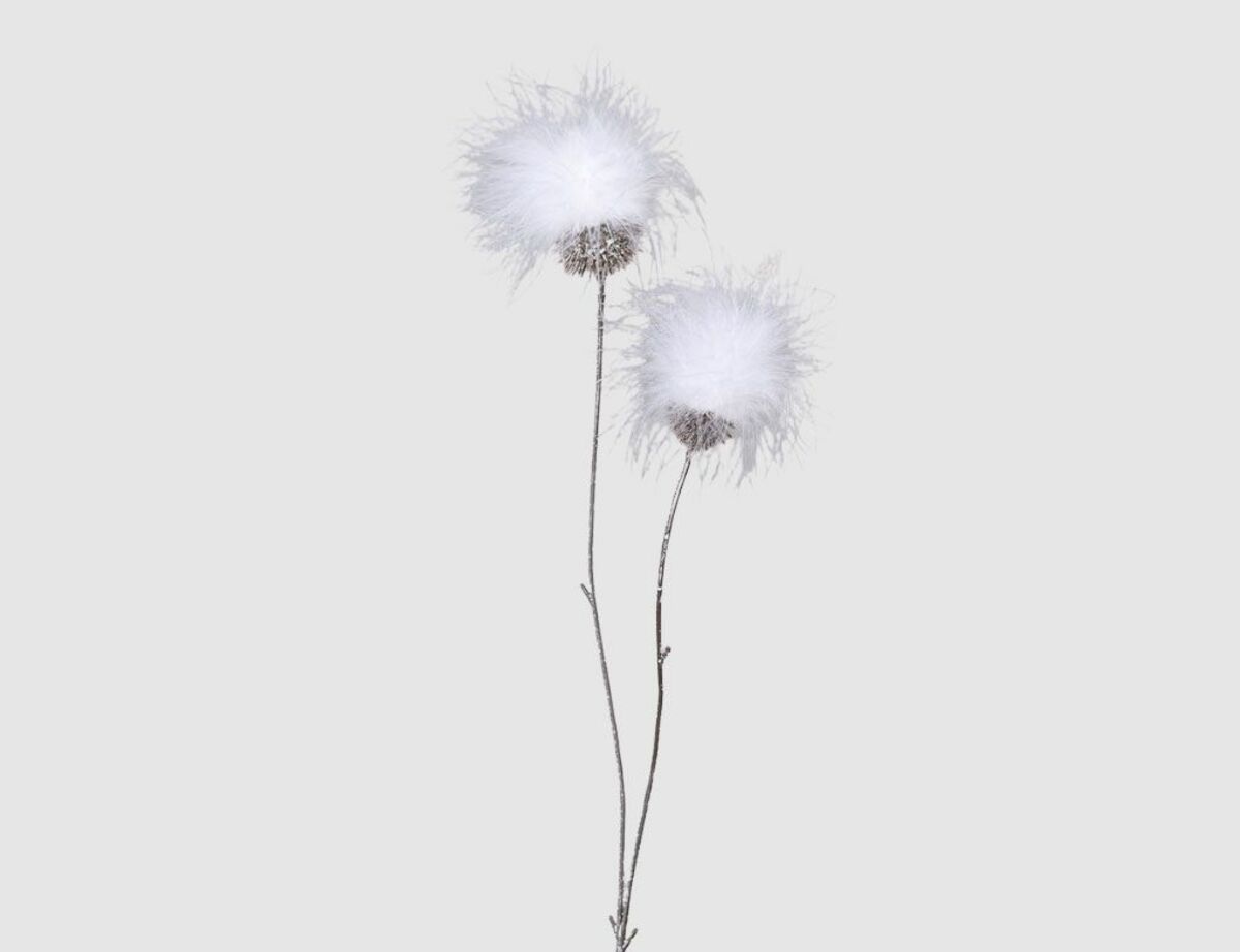 Bild 1 von Kunstblume Zweig Federn Creme
