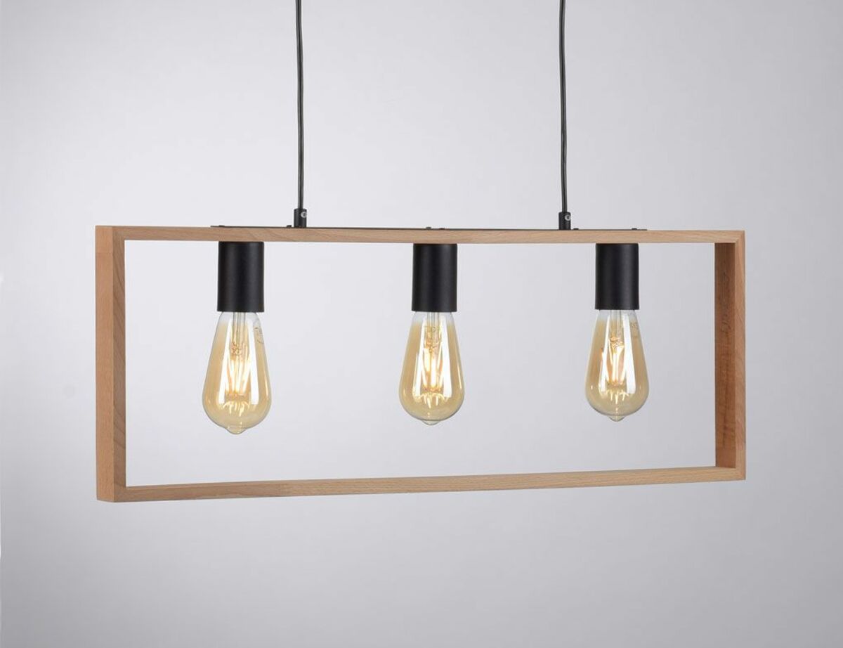 Bild 4 von Pendelleuchte Holzoptik Schwarz