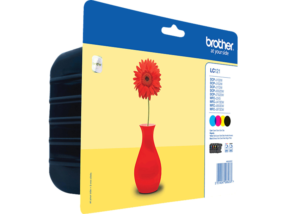 Bild 1 von BROTHER LC 121 Tintenpatrone mehrfarbig (LC-121VALBPDR)