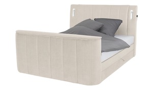 Boxspringbett  Houston 6 creme Maße (cm): B: 186 H: 126 Betten