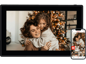 ROLLEI Smart Frame WiFi 150 mit App-Funktion Digitaler Bilderrahmen, 39,5 cm, 1920 x 1080p, Schwarz