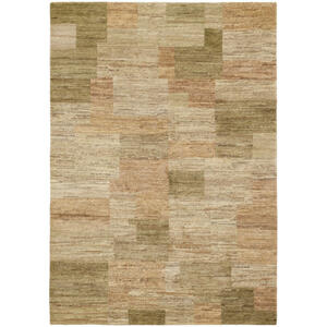 Cazaris Wollteppich, Grün, Textil, Karo, rechteckig, 250 cm, für Fußbodenheizung geeignet, Teppiche & Böden, Teppiche, Naturteppiche