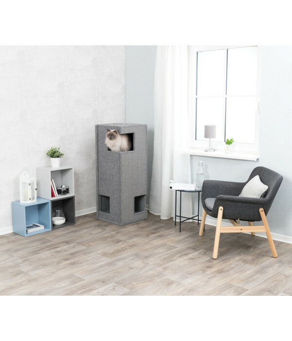 Bild 2 von Trixie Kratzturm Cat Tower XXL Gabriel, grau, ca. B45/H118/T45 cm