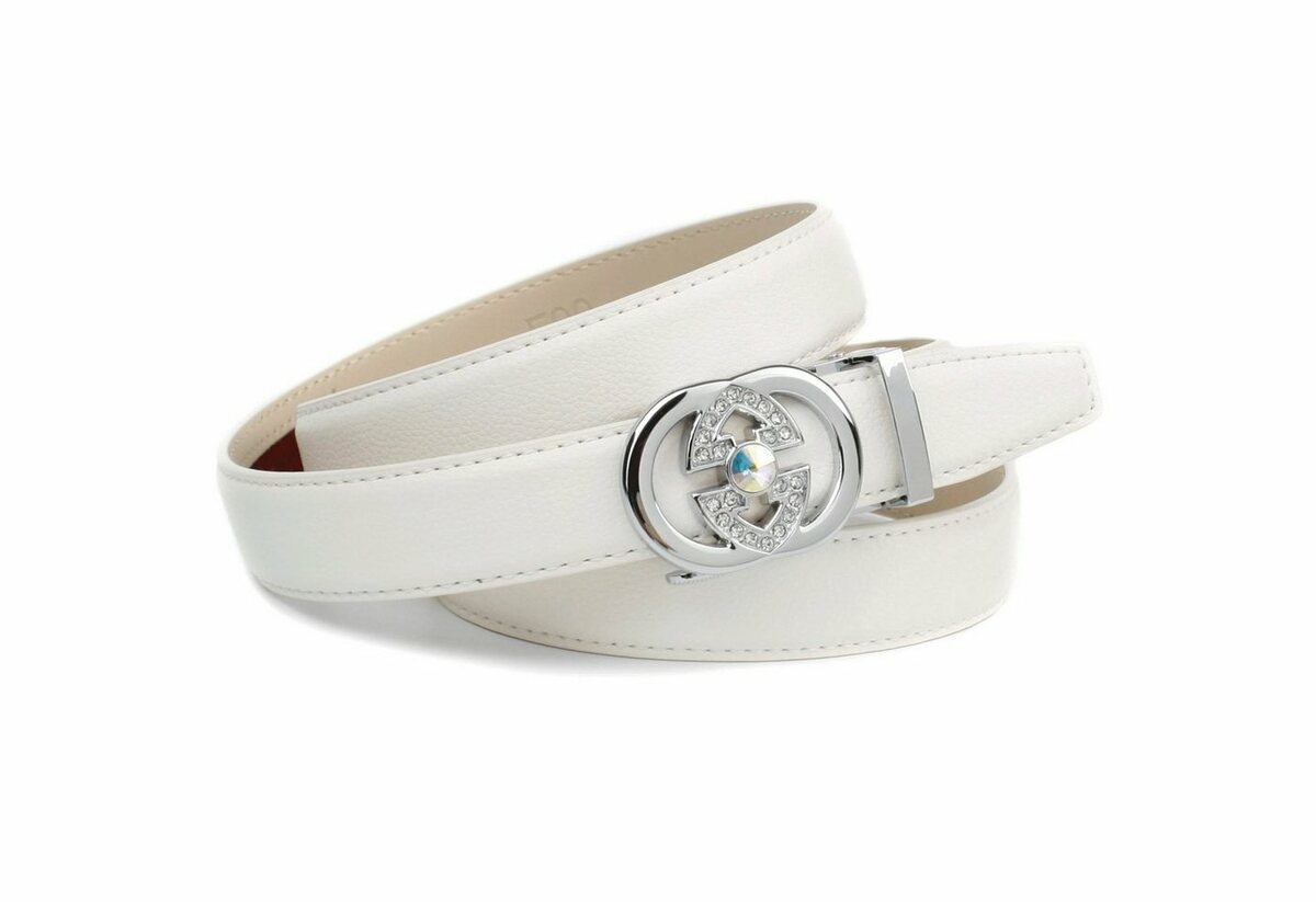 Bild 1 von Anthoni Crown Ledergürtel Eleganter Klassiker in schwarz mit Glitzersteinen