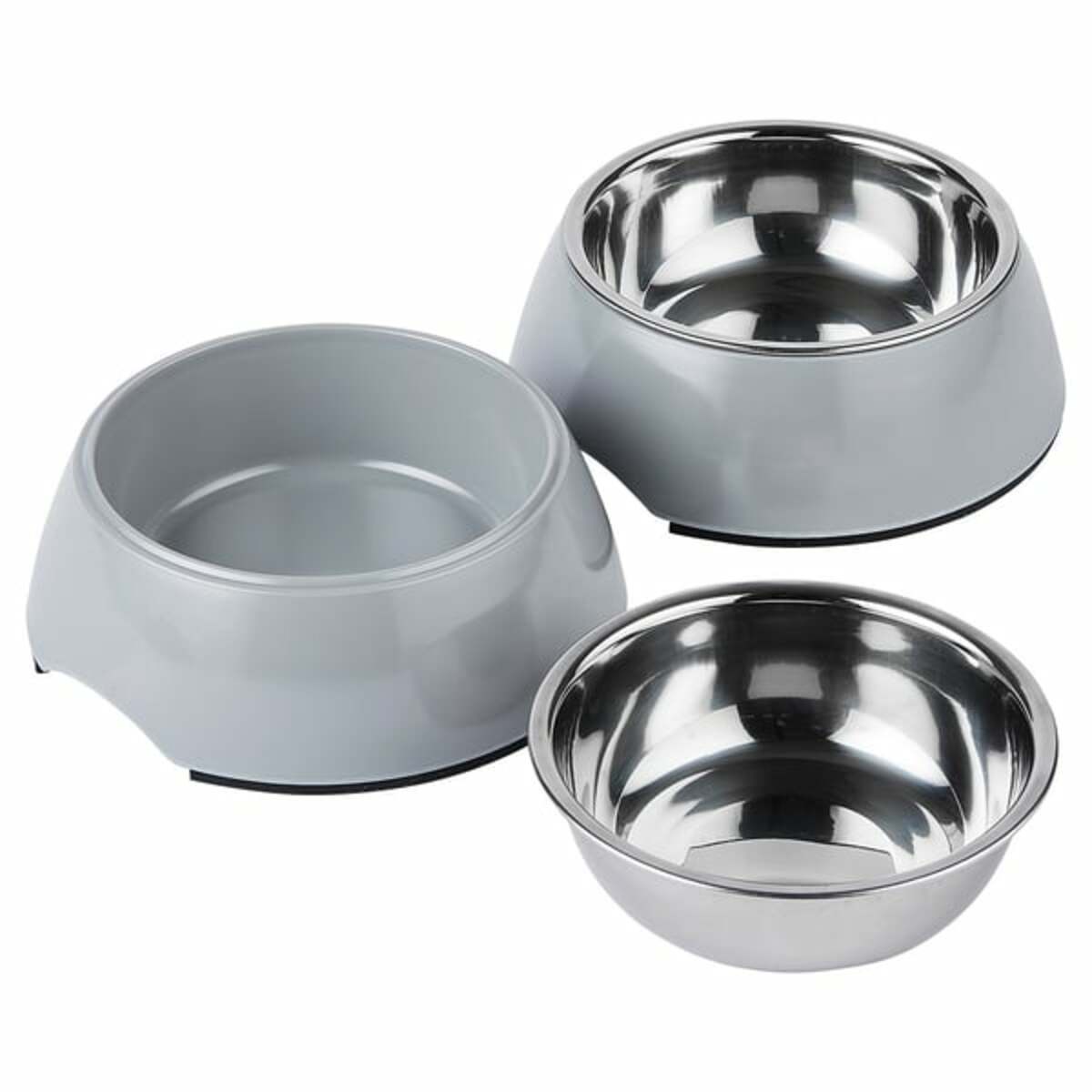 Bild 2 von ZooRoyal Melamin-Napf M 350ml 2er Set grau 350ml