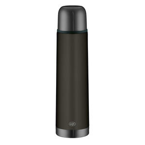 Alfi Isolierflasche Isotherm Eco, Schwarz, Metall, 0,75 L, BPA-frei, doppelwandig, Verschluss als Trinkbecher verwendbar, 100% dicht, abnehmbarer Deckel, hält warm, kalt, bruchsicher, rostfrei, scha