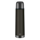 Bild 1 von Alfi Isolierflasche Isotherm Eco, Schwarz, Metall, 0,75 L, BPA-frei, doppelwandig, Verschluss als Trinkbecher verwendbar, 100% dicht, abnehmbarer Deckel, hält warm, kalt, bruchsicher, rostfrei, scha