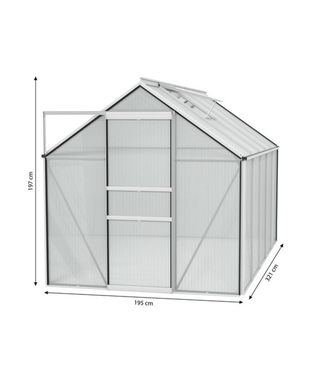 Bild 3 von Vitavia Gewächshaus Pollux 6200 HKP, ca. B195/H197/T321 cm