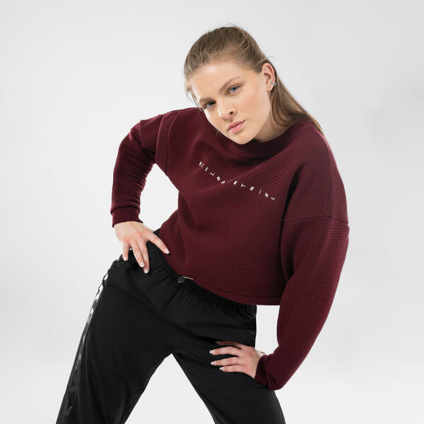 Bild 1 von Sweatshirt Tanzen Crop Top Urban Dance Damen - lila Bordeaux