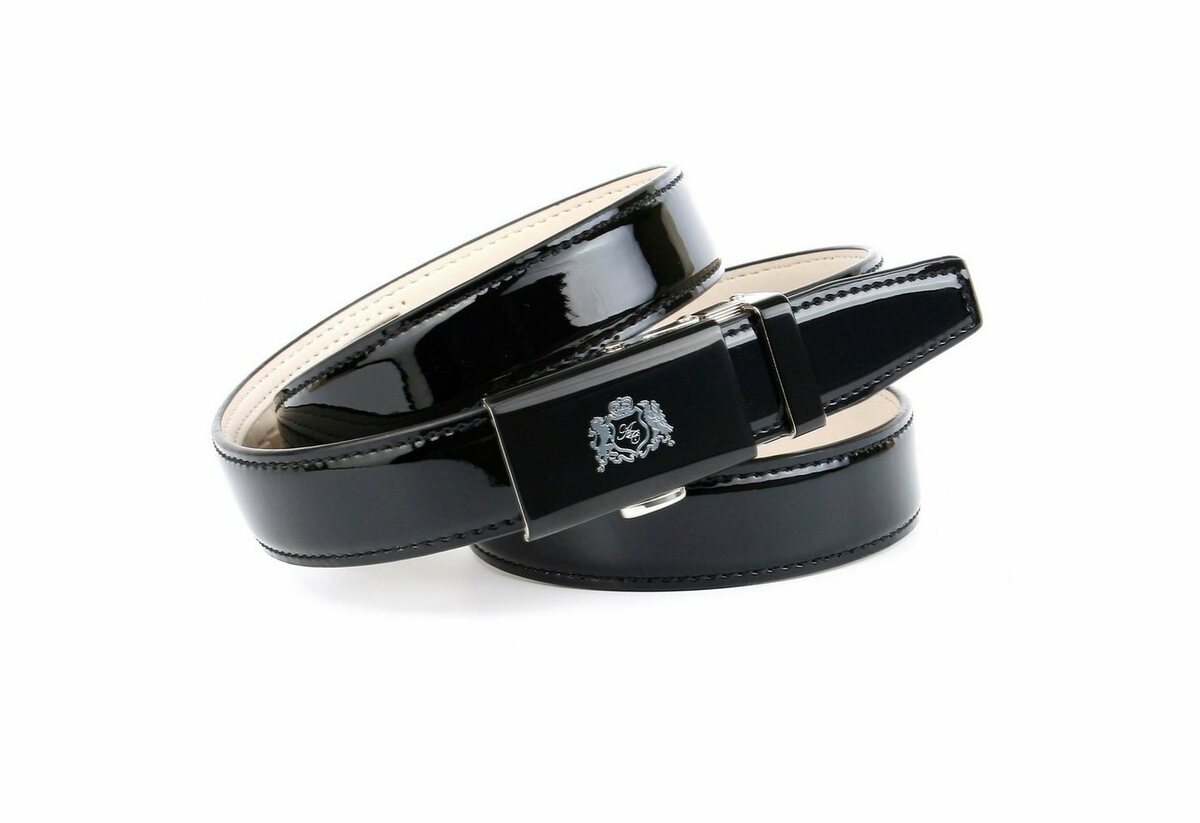 Bild 1 von Anthoni Crown Ledergürtel mit silberfarbener Glas-Schließe