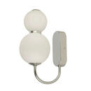 Bild 1 von Led-Wandleuchte Snowball, Weiß, Chrom, Metall, Glas, 28 cm, Lampen & Leuchten, Leuchtenserien
