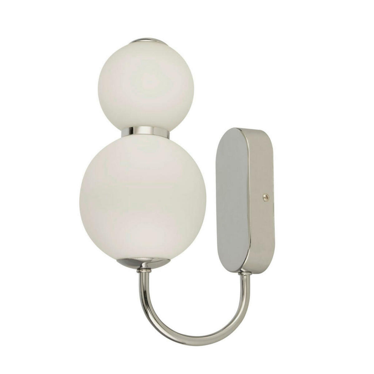 Bild 1 von Led-Wandleuchte Snowball, Weiß, Chrom, Metall, Glas, 28 cm, Lampen & Leuchten, Leuchtenserien