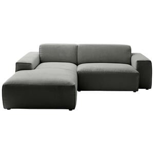 Pure Home Lifestyle Ecksofa, Anthrazit, Textil, 3-Sitzer, Ottomane links, L-Form, 228x189 cm, Blauer Engel, Goldenes M, Oeko-Tex® Standard 100, DGM-Klimapakt, DGM-Emissionslabel, Typenauswahl, Leder