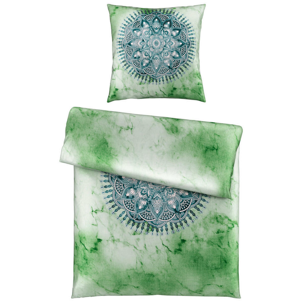 Bild 1 von Novel Bettwäsche, Grün, Textil, Ornament, 155 cm, pflegeleicht, schadstoffgeprüft, Schlaftextilien, Bettwäsche, Bettwäsche