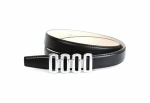 Anthoni Crown Ledergürtel mit Glaskristallen besetzter Schließe