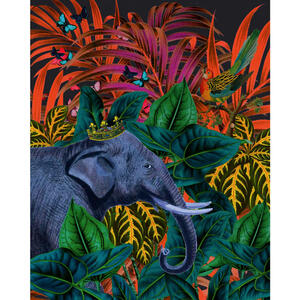 Monee Kunstdruck Tropical Jungle, Gelb, Grün, Lila, Rot, Magenta, Papier, rechteckig, 40x50 cm, Bilder, Leinwandbilder