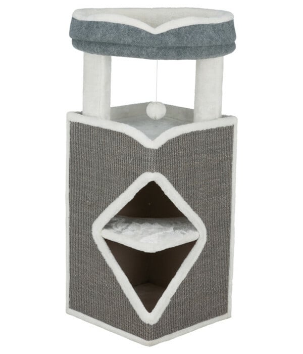 Bild 1 von Trixie Kratzturm Cat Tower Arma, grau/weiß, ca. B38/H98/T38 cm