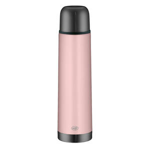 Alfi Isolierflasche Isotherm Eco, Rosa, Metall, 0,75 L, BPA-frei, doppelwandig, Verschluss als Trinkbecher verwendbar, 100% dicht, abnehmbarer Deckel, hält warm, kalt, bruchsicher, rostfrei, schadst
