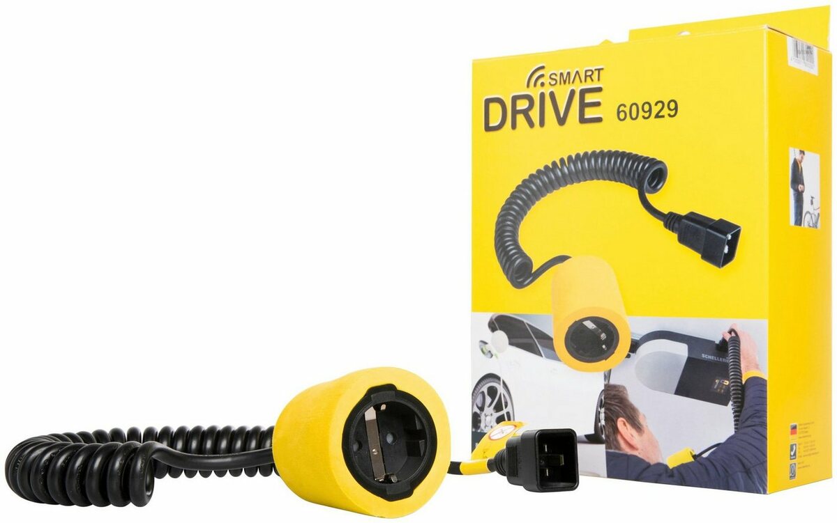 Bild 1 von SCHELLENBERG Spiralkabel Strom-Adapterkabel, 2800 cm, zur Stromentnahme von den Garagentorantrieben Smart DRIVE L und XL
