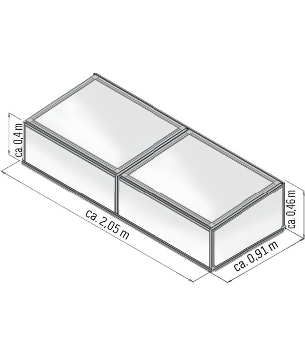 Bild 3 von KGT Frühbeet 210, ca. B205/H46/T91 cm