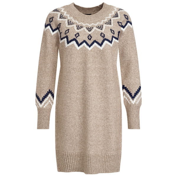 Bild 1 von Damen Strickkleid mit Norwegermuster BEIGE