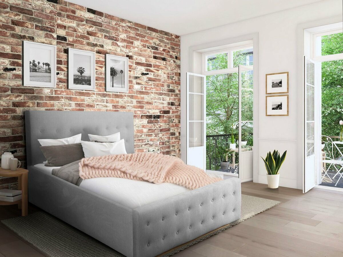 Bild 1 von Home affaire Polsterbett Vaine, in 5 Breiten, auch in Länge 220 cm, incl. Roll-Lattenrost, Silberfarben