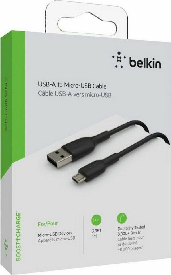 Bild 1 von Belkin Micro-USB/USB-A Kabel PVC, 1m Smartphone-Kabel, Micro-USB (100 cm)