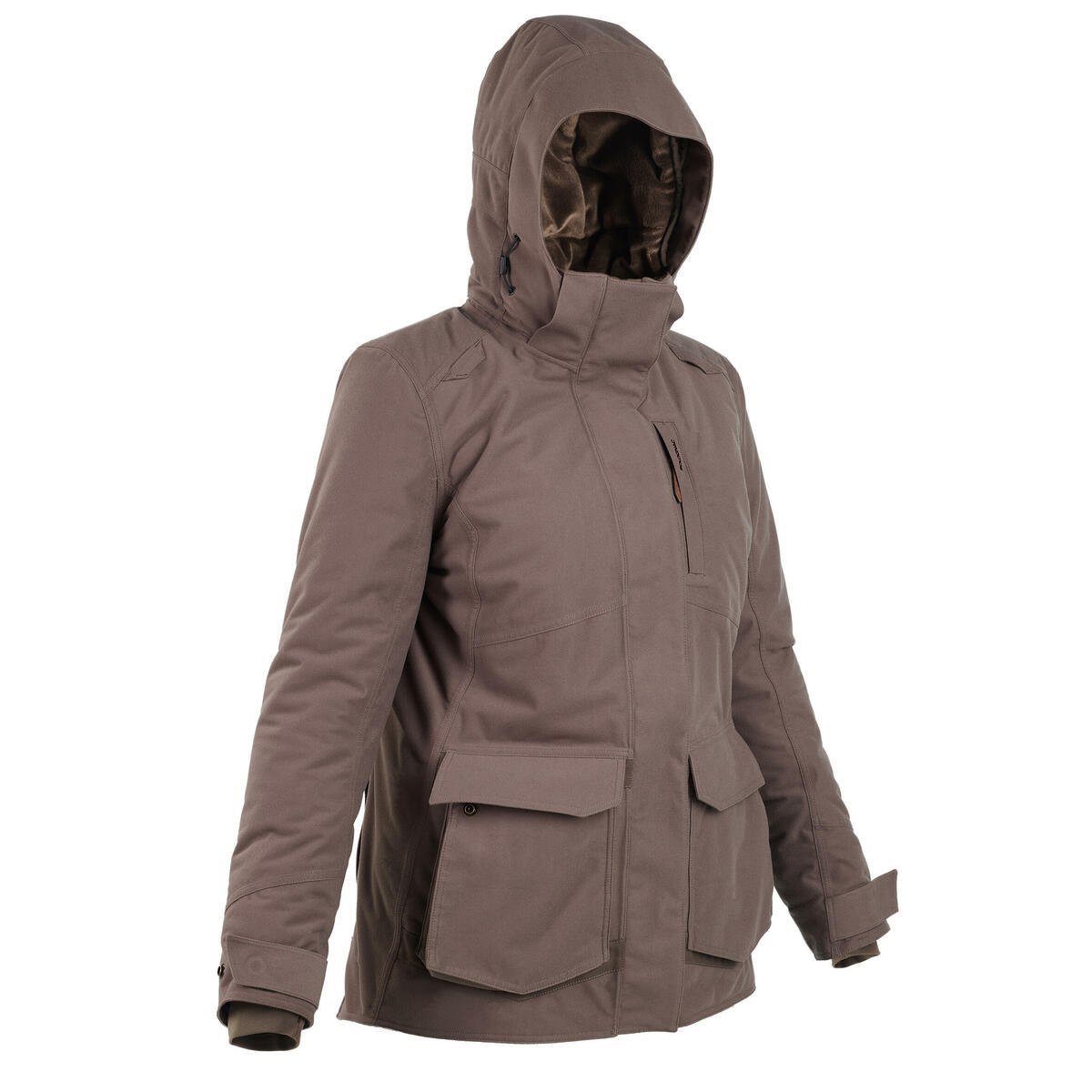Bild 1 von Jagdjacke 500 Damen 3-in-1 warm wasserdicht braun EINHEITSFARBE