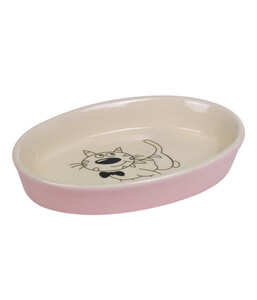 Nobby Keramikschale, pink/beige, ca. B17/H2/T11 cm, 120 ml
