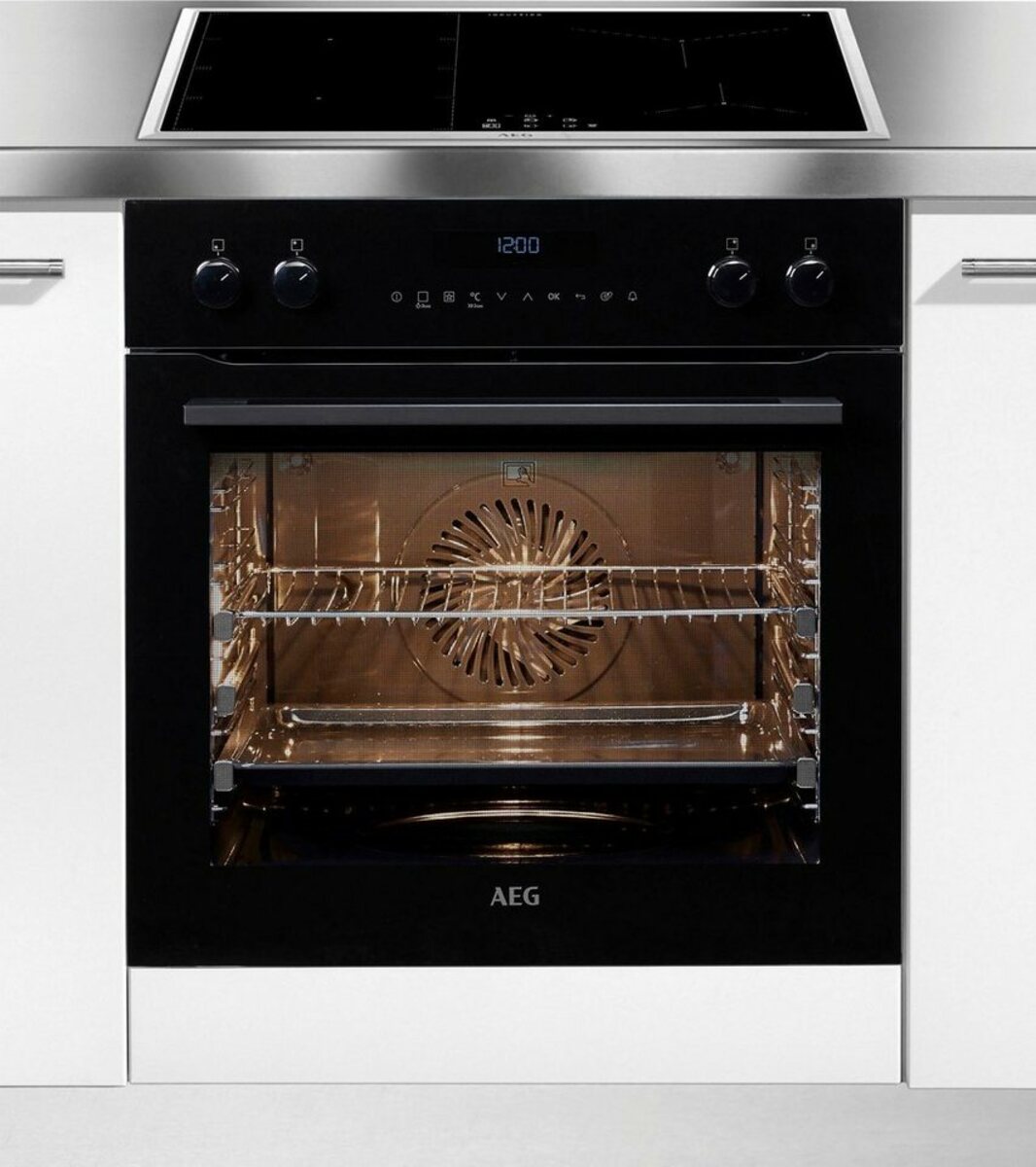 Bild 1 von AEG Induktions Herd-Set HF26B6016R, mit Backauszug, Pyrolyse-Selbstreinigung, SenseCook - Kerntemperatursensor
